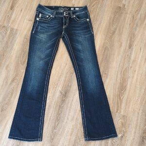 Miss Me Blue Boot Cut Jeans Classic Denim Style Women's size 28